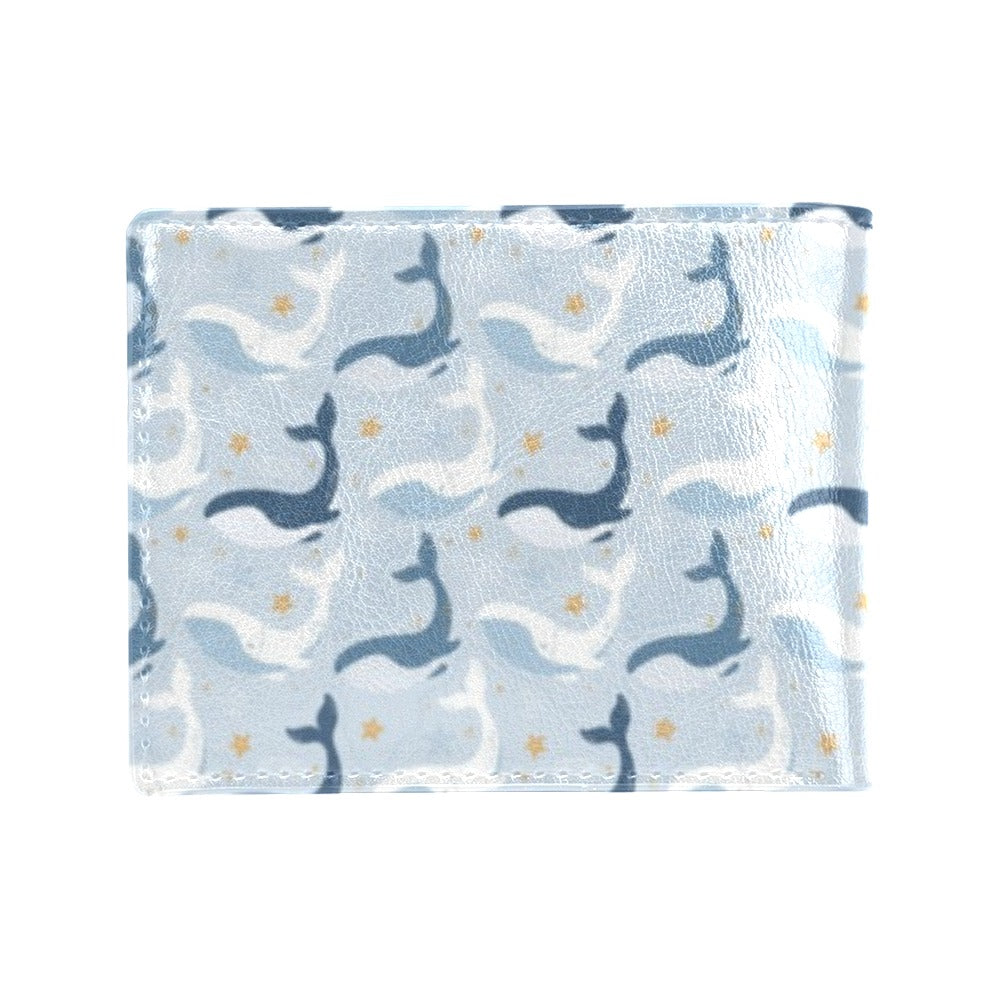 Whale Print Design LKS305 Men's ID Card Wallet
