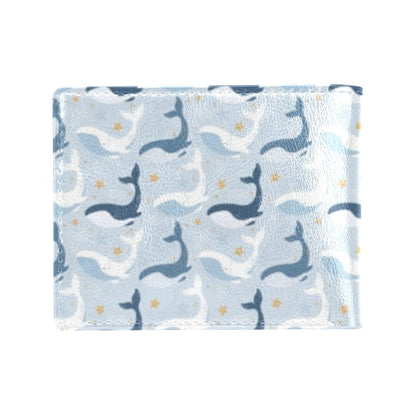 Whale Print Design LKS305 Men's ID Card Wallet