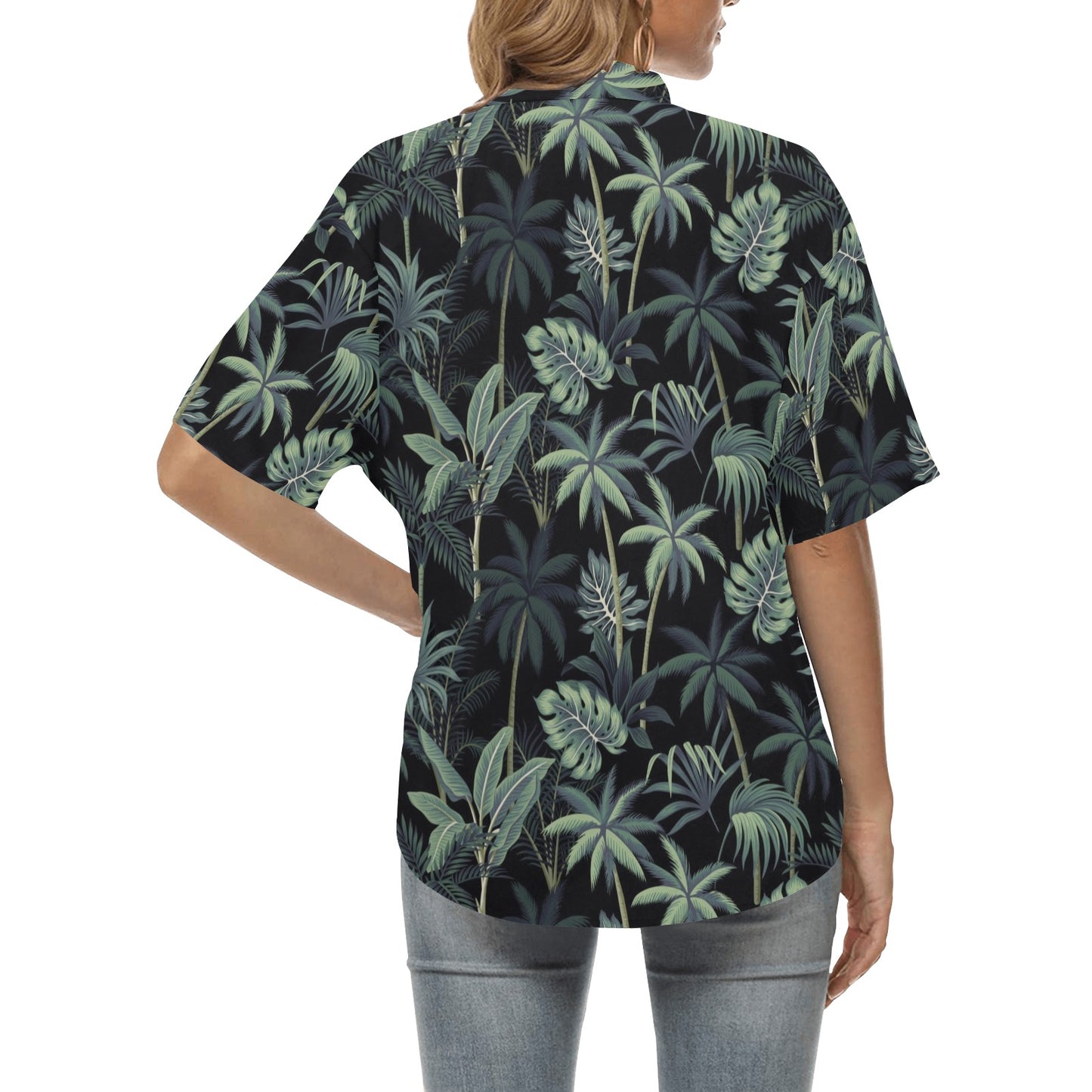 Rainforest Pattern Print Design RF02 Women's Hawaiian Shirt