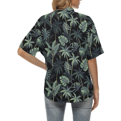 Rainforest Pattern Print Design RF02 Women's Hawaiian Shirt
