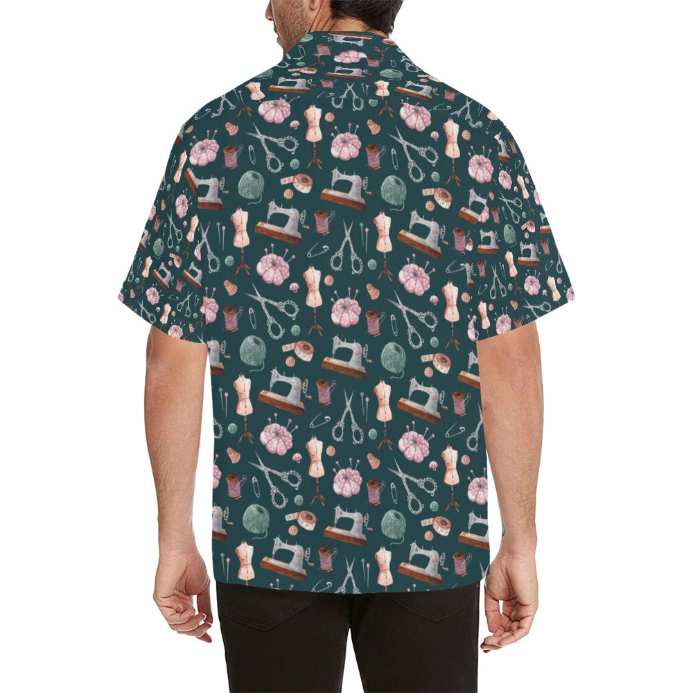 Sewing Equipment Print Design LKS307 Men's Hawaiian Shirt