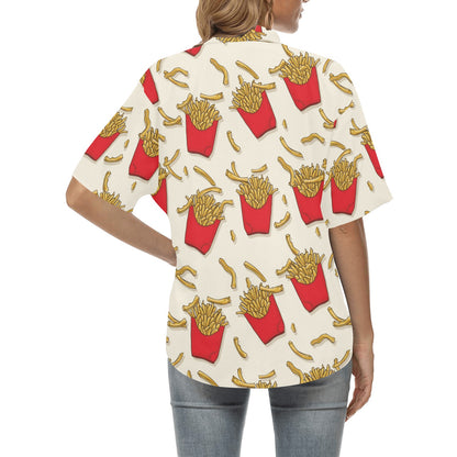 French Fried Pattern Print Design 01 Women's Hawaiian Shirt