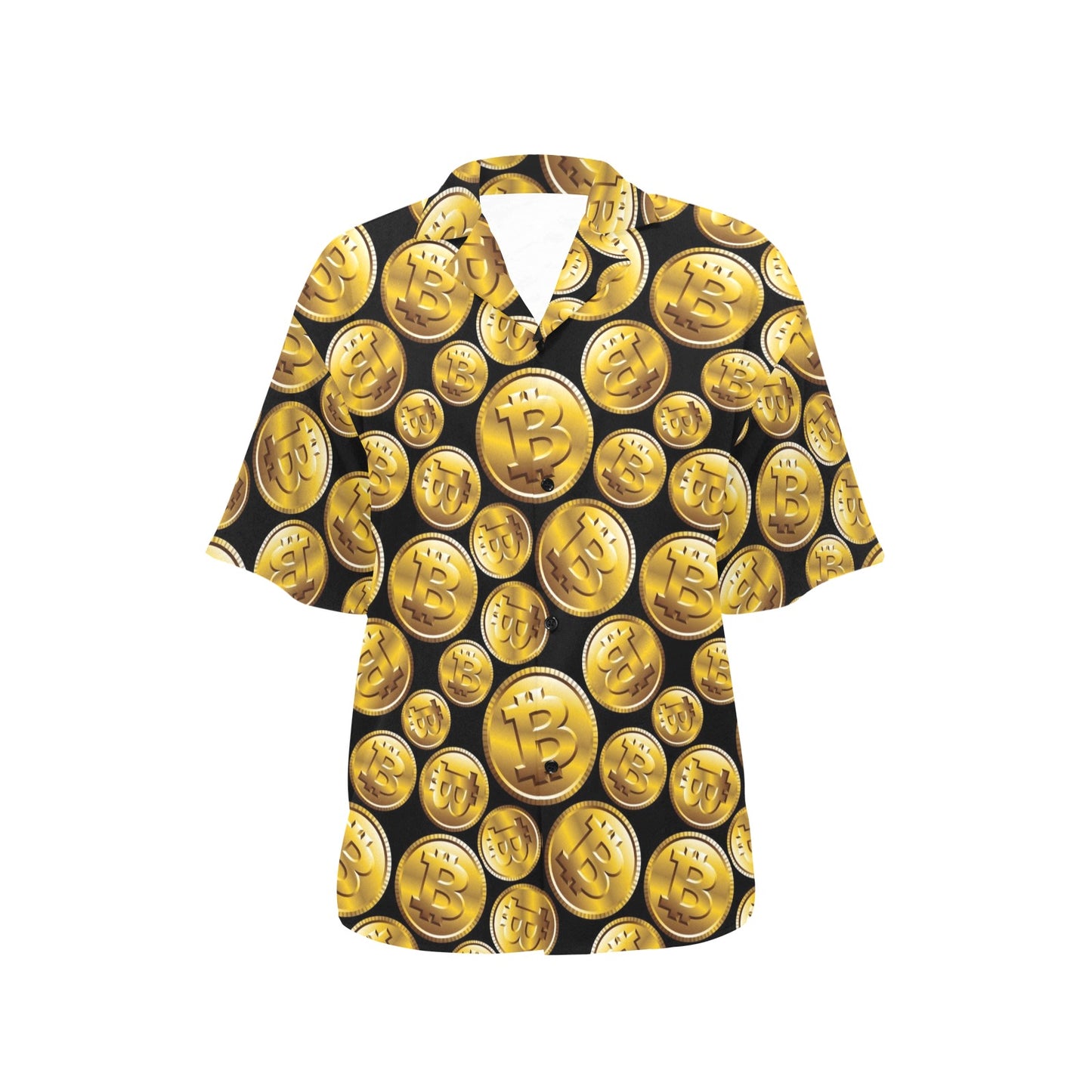 Bitcoin Pattern Print Design DO05 Women's Hawaiian Shirt