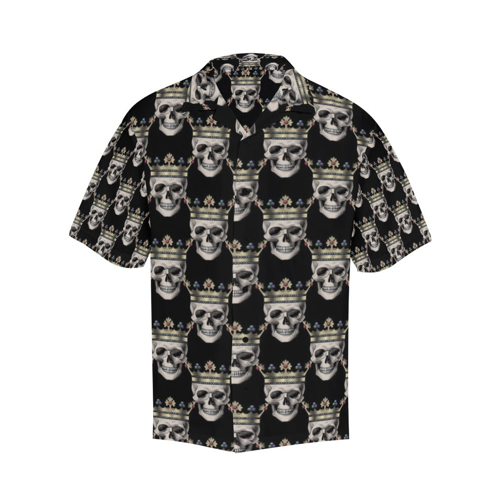 Skull King Print Design LKS3010 Men's Hawaiian Shirt