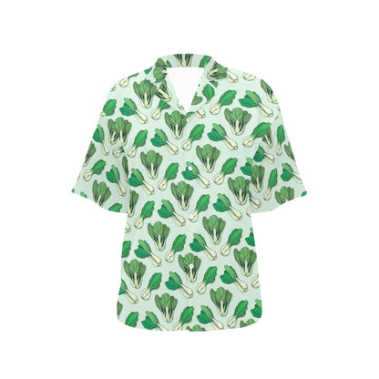 Bok Choy Pattern Print Design 01 Women's Hawaiian Shirt