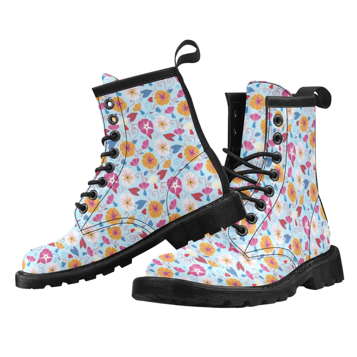 Morning Glory Pattern Print Design MG06 Women's Boots
