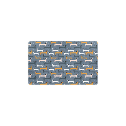 Dachshund Pattern Print Design 012 Kitchen Mat