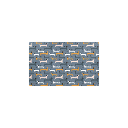 Dachshund Pattern Print Design 012 Kitchen Mat
