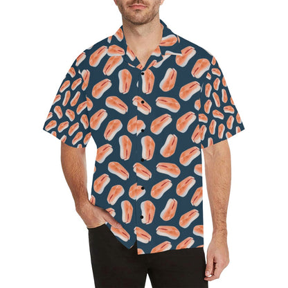 Salmon Steak Print Design LKS306 Men's Hawaiian Shirt
