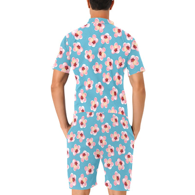 Cherry Blossom Pattern Print Design CB09 Men's Romper