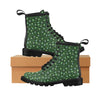 Peacock Feather Green Design Print Women's Boots