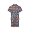 Fox Strawberry Print Pattern Men's Romper