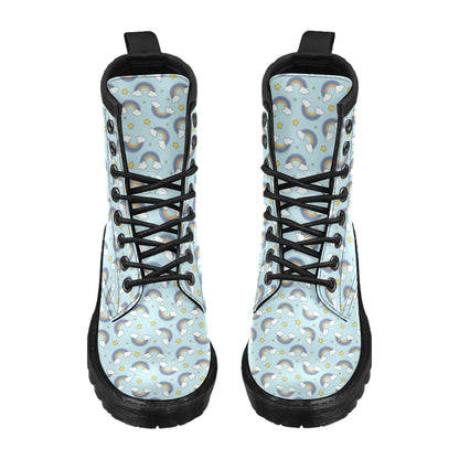Rainbow Cloud Print Pattern Women's Boots
