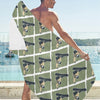 Snowboard Man Print Design LKS302 Beach Towel 32" x 71"