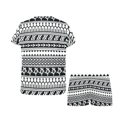 Samoan Pattern Print Design LKS303 Women's Short Pajama Set