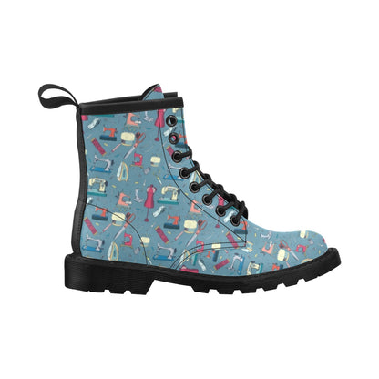 Sewing Equipment Print Design LKS301 Women's Boots