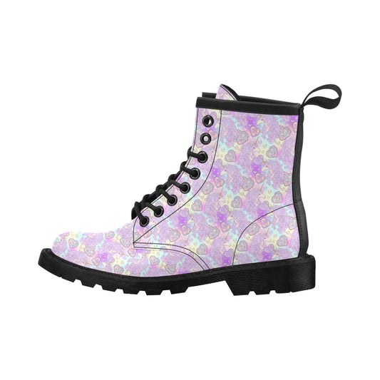 Unicorn Rainbow Star Heart Print Women's Boots