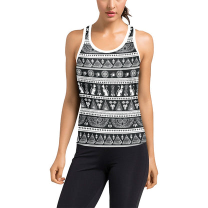 Tribal Pattern Print Design LKS305 Women's Racerback Tank Top