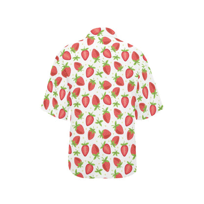 Strawberry Pattern Print Design SB07 Women's Hawaiian Shirt