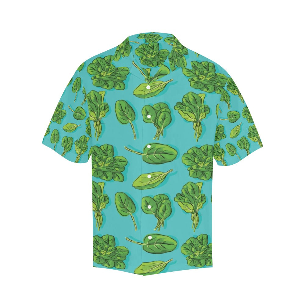 Spinach Print Design LKS301 Men's Hawaiian Shirt