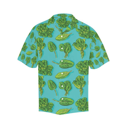 Spinach Print Design LKS301 Men's Hawaiian Shirt