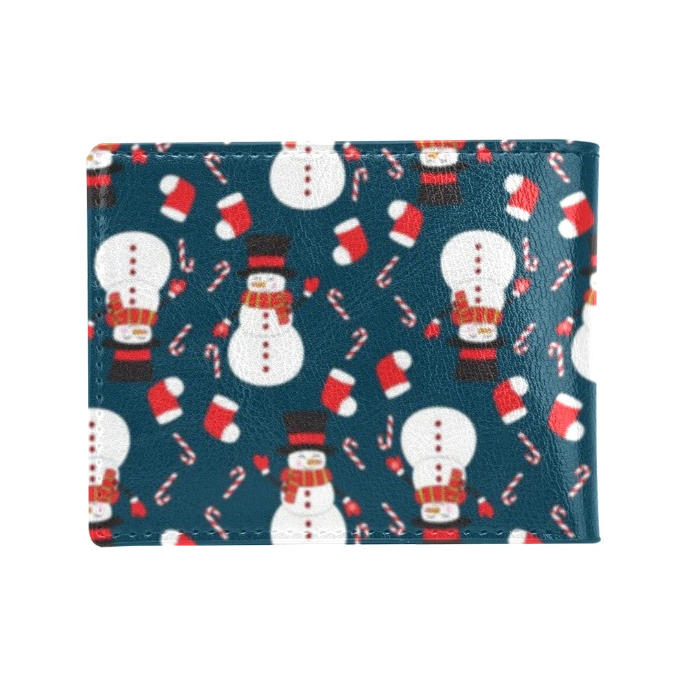 Snowman Print Design LKS301 Men's ID Card Wallet