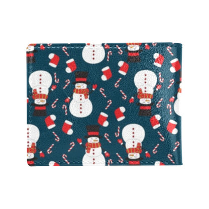 Snowman Print Design LKS301 Men's ID Card Wallet