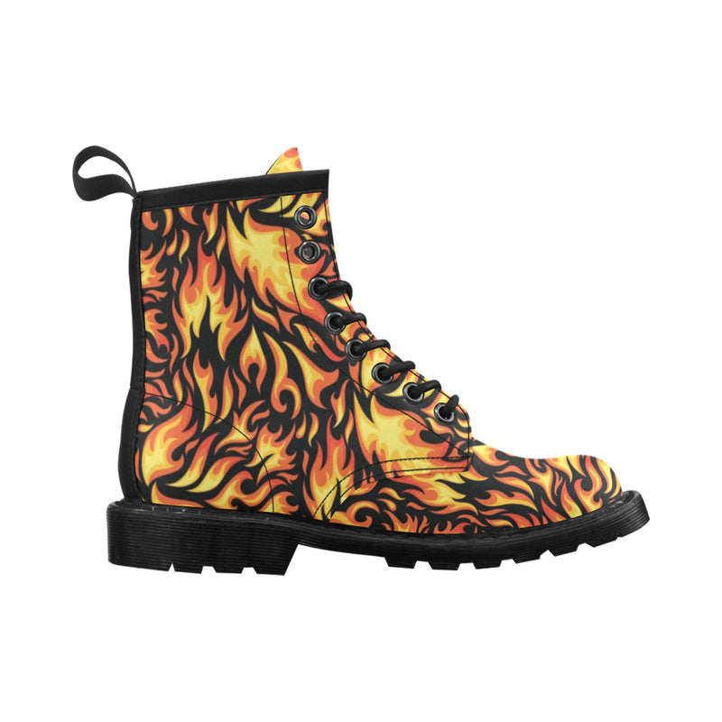 Flame Fire Design Pattern Women's Boots