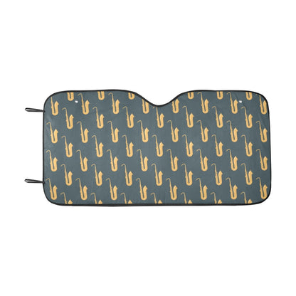 Saxophone Print Design LKS401 Car front Windshield Sun Shade