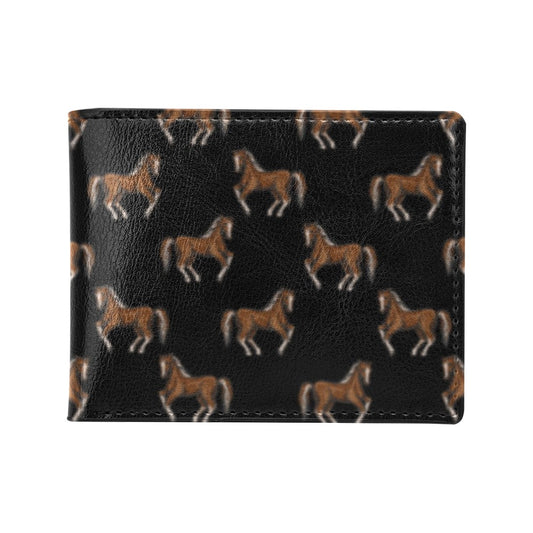 Horse Print Design LKS3010 Men's ID Card Wallet