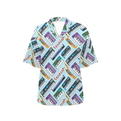 Synthesizer Pattern Print Design 02 Women's Hawaiian Shirt