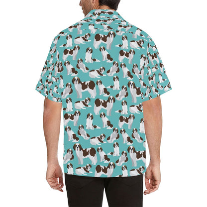 St Bernards Print Design LKS302 Men's Hawaiian Shirt