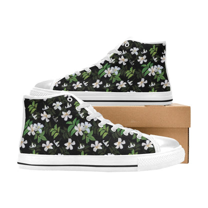 Sampaguita Print Design LKS301 High Top Women's White Shoes