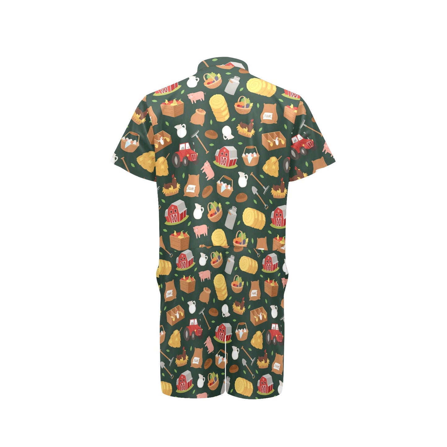 Agricultural Farm Print Design 02 Men's Romper