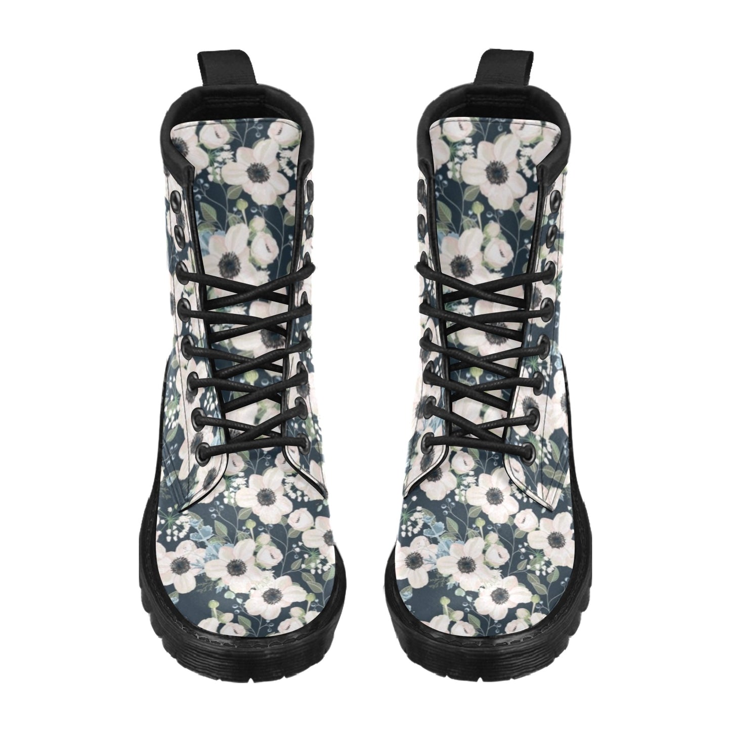 Anemone Pattern Print Design AM02 Women's Boots