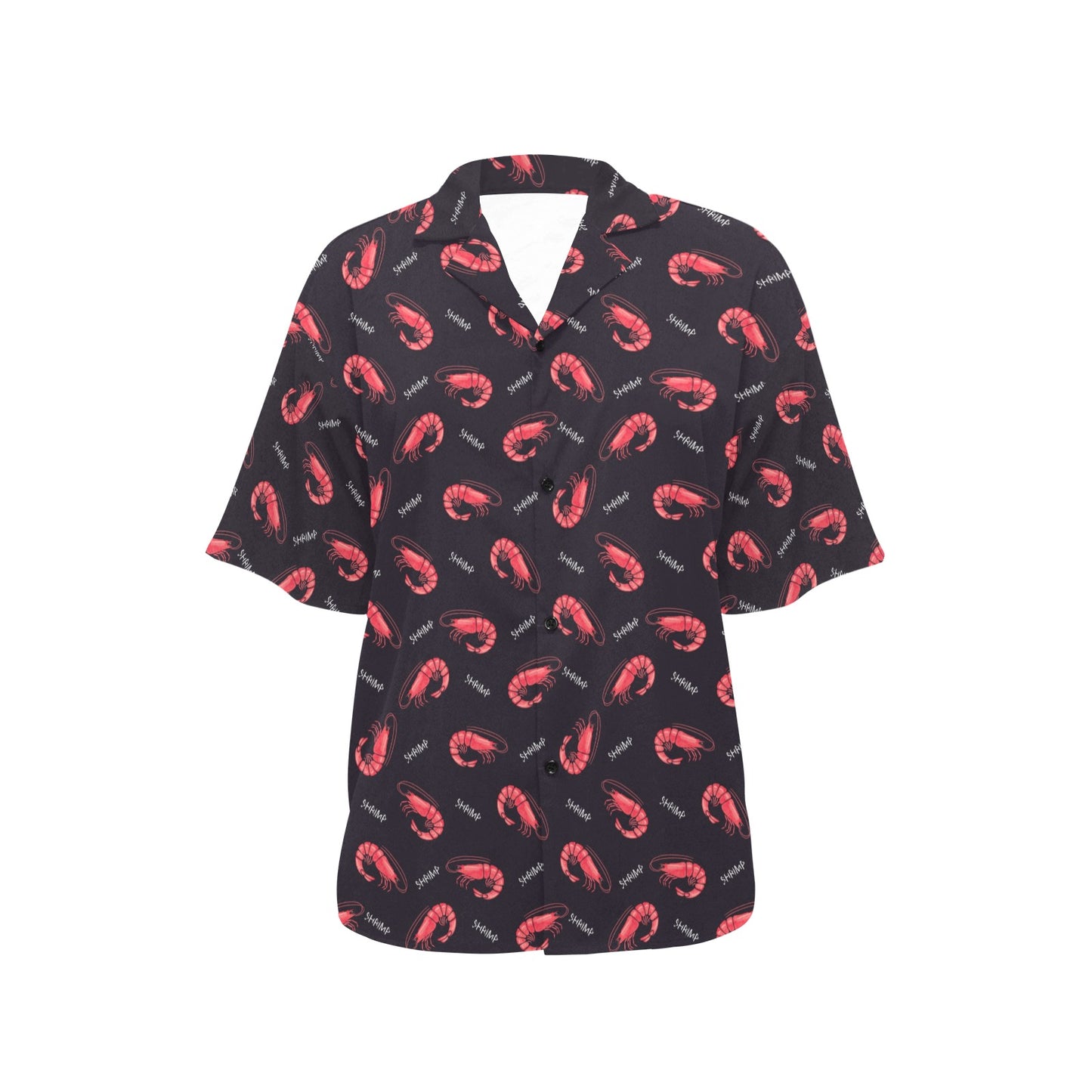 Shrimp Print Design LKS302 Women's Hawaiian Shirt