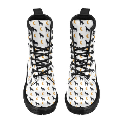 Wolf Moon Print Design LKS302 Women's Boots