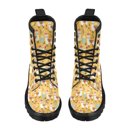 Llama Cute Themed Print Women's Boots