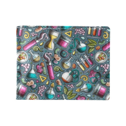 Science Print Design LKS304 Men's ID Card Wallet