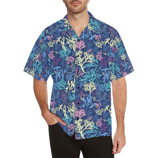 Seaweed Print Design LKS301 Men's Hawaiian Shirt