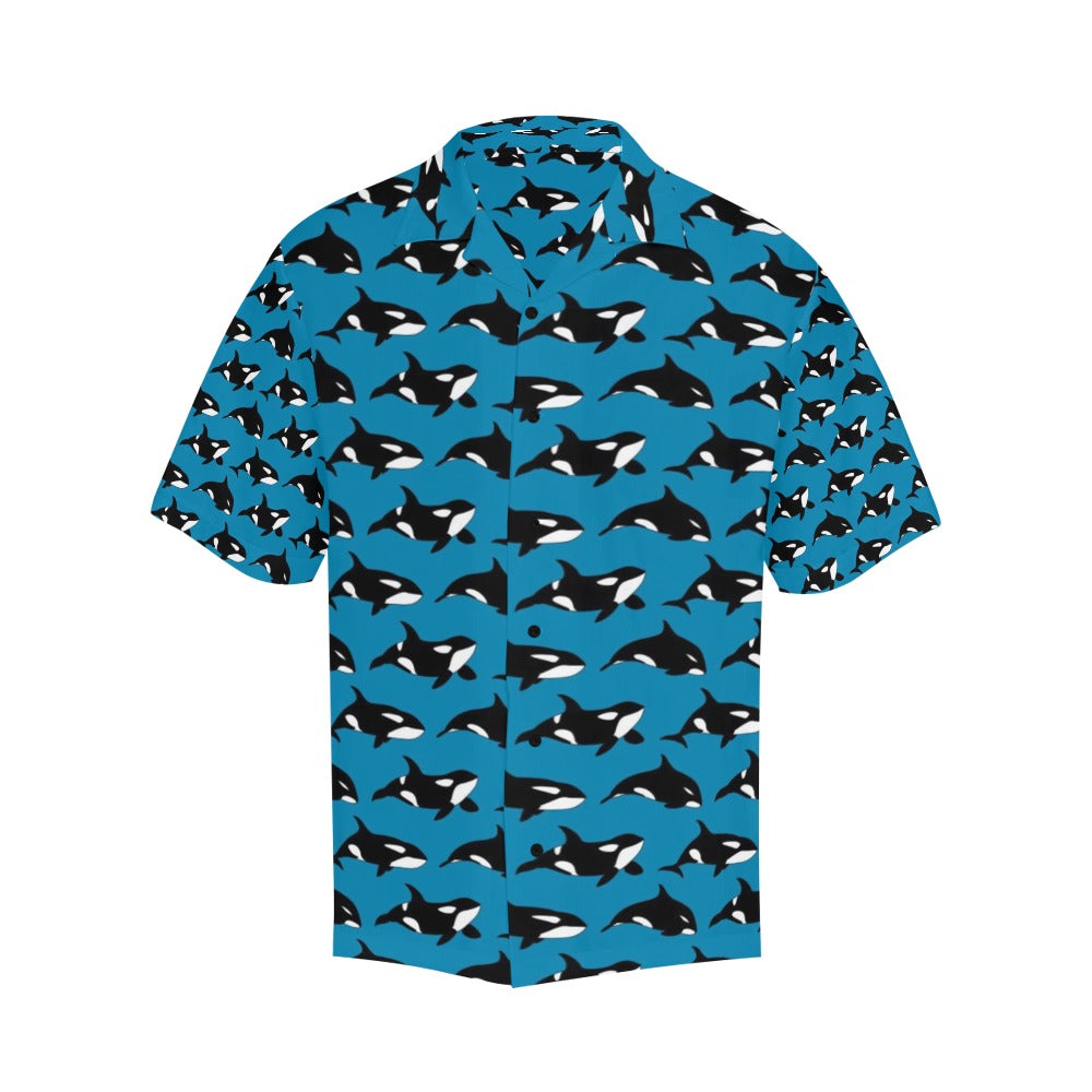 Whale Print Design LKS304 Men's Hawaiian Shirt