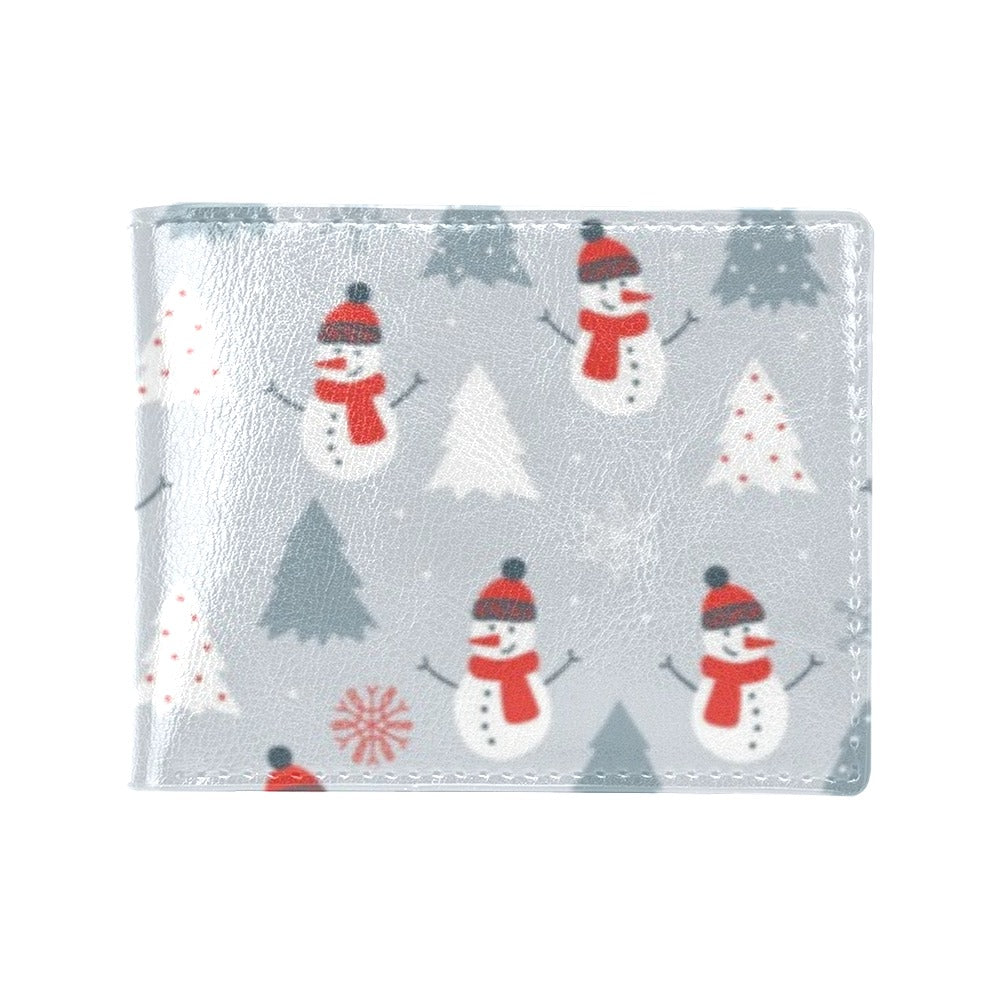 Snowman Print Design LKS302 Men's ID Card Wallet