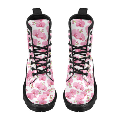 Orchid Pink Pattern Print Design OR07 Women's Boots