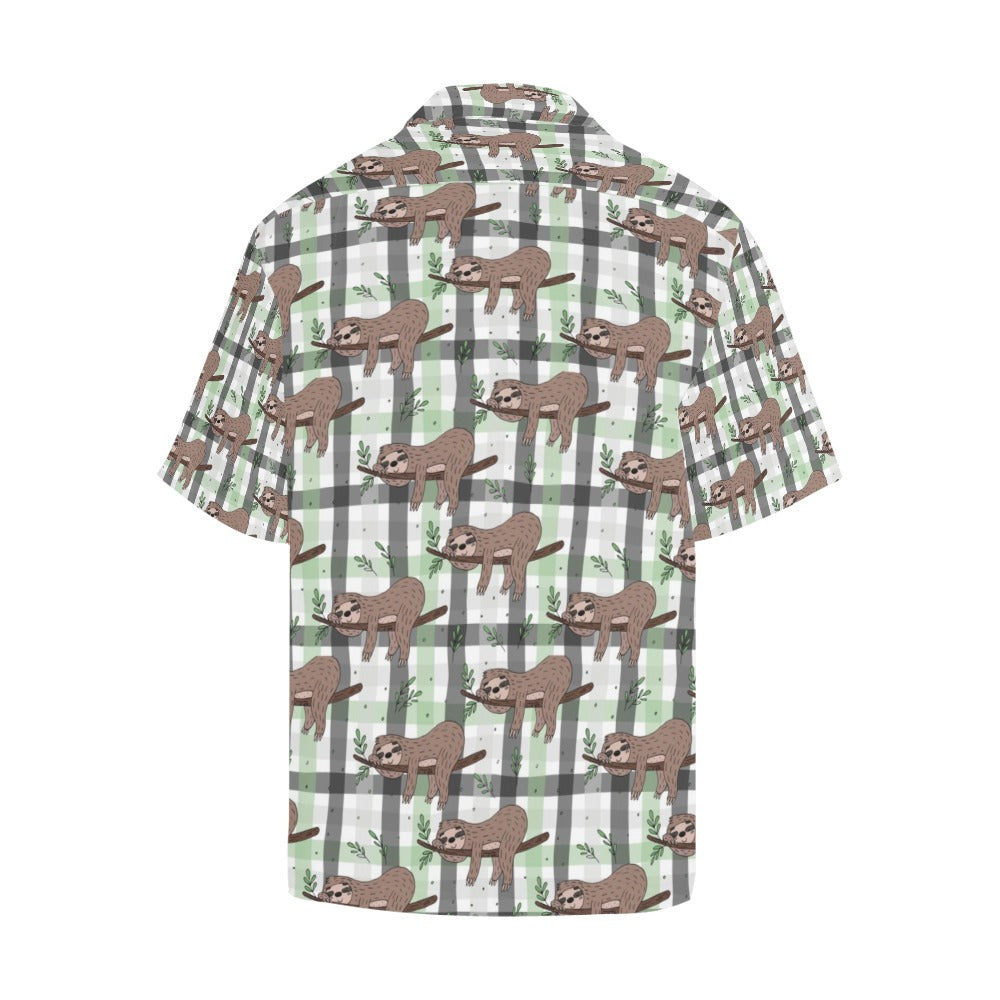 Sloth Print Design LKS301 Men's Hawaiian Shirt
