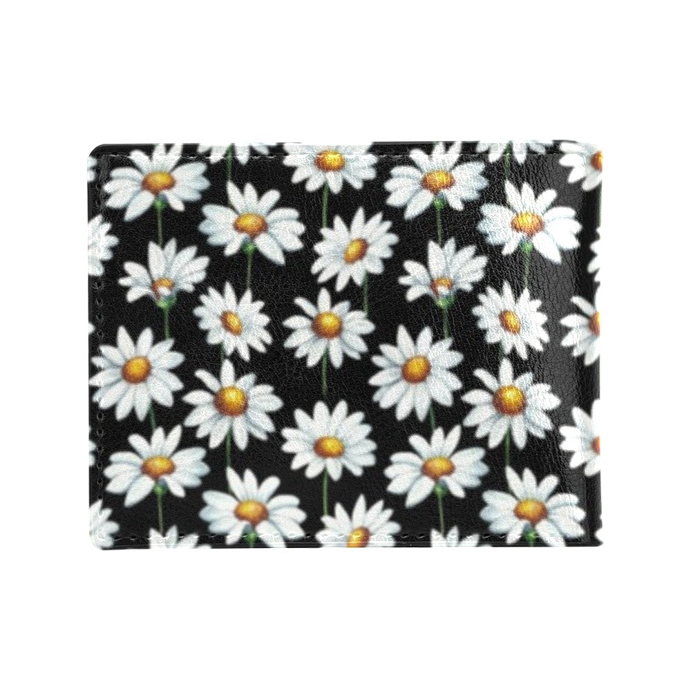 Daisy Print Pattern Men's ID Card Wallet
