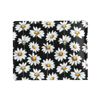 Daisy Print Pattern Men's ID Card Wallet