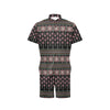 Ethnic Dot Style Print Pattern Men's Romper