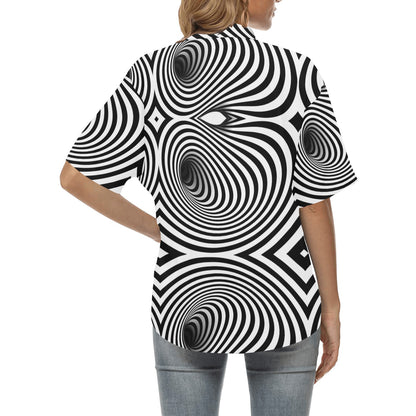 Vortex Print Design LKS303 Women's Hawaiian Shirt