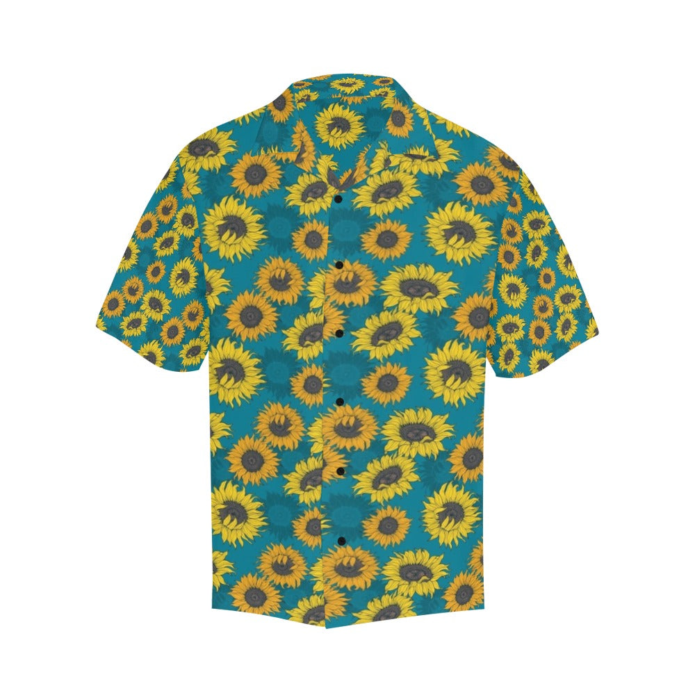 Sunflower Print Design LKS301 Men's Hawaiian Shirt