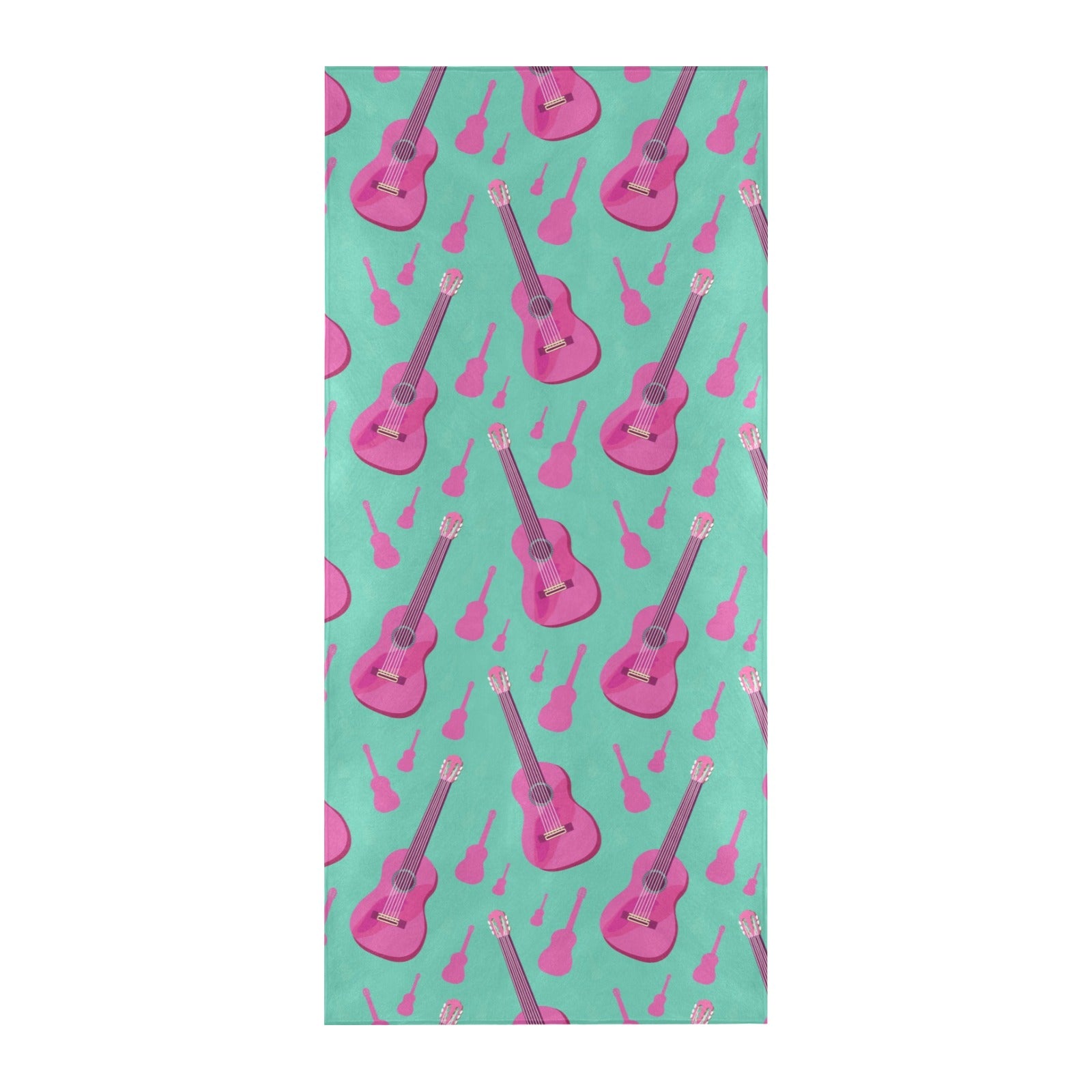 Acoustic Guitar Print Design LKS405 Beach Towel 32" x 71"